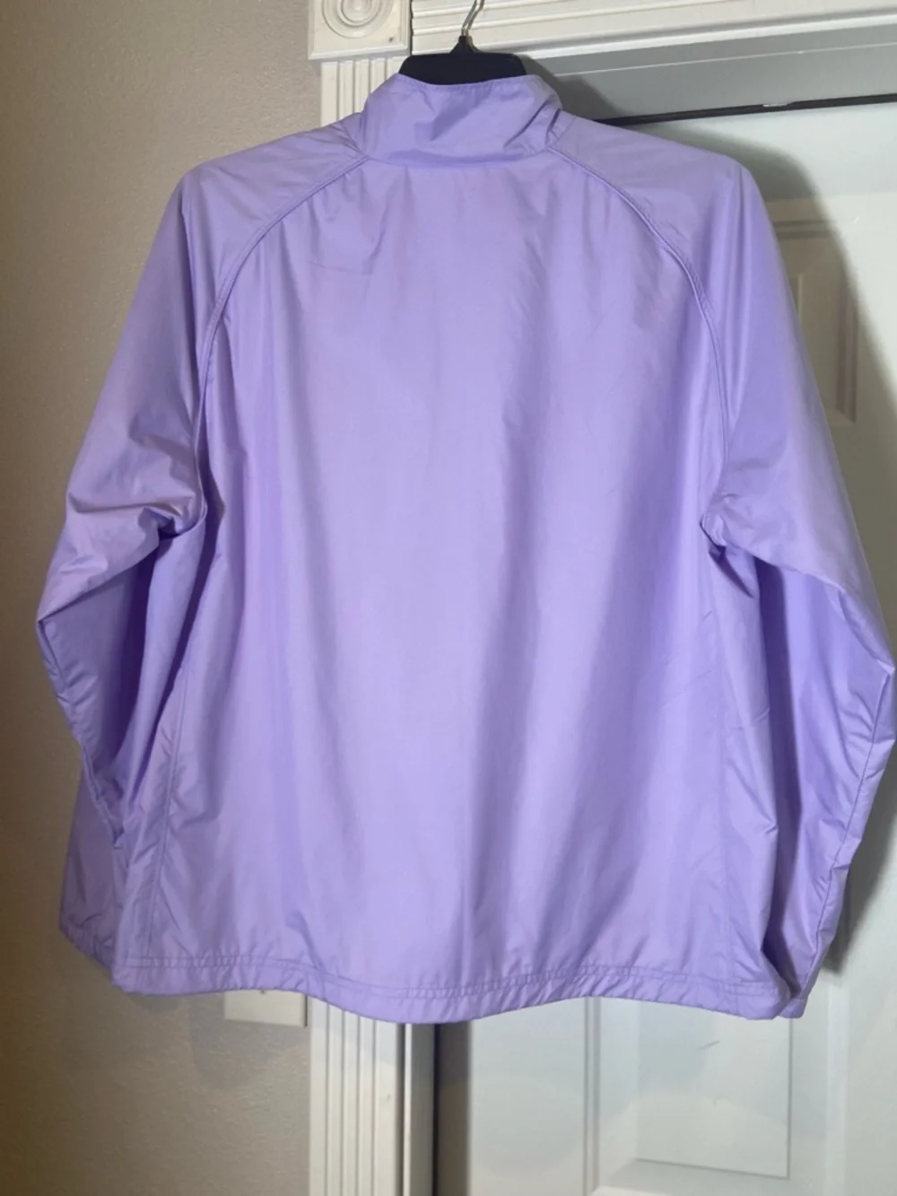Lady  Hagan~Soft~Lavender~Windbreak~Pullover~Half Zip~Mesh Lined~Pockets~Size XL